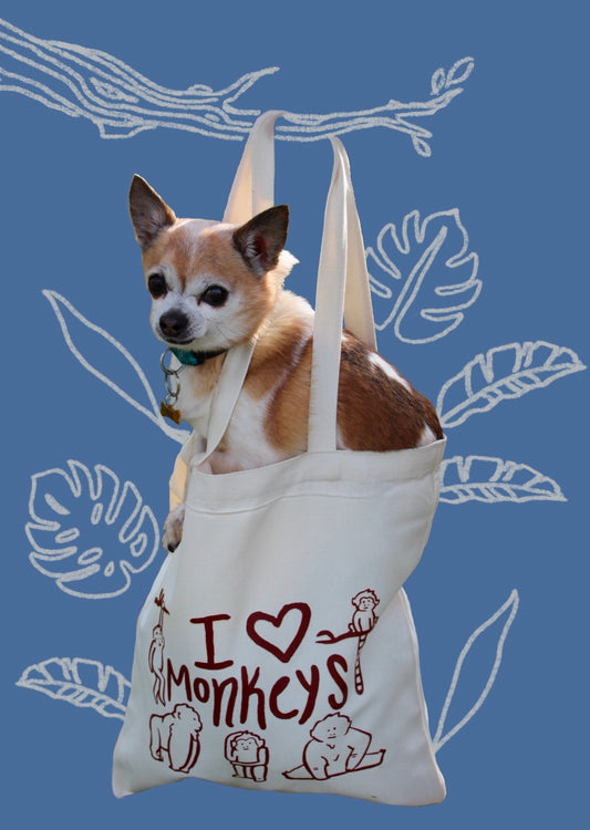 I Love Monkeys Tote